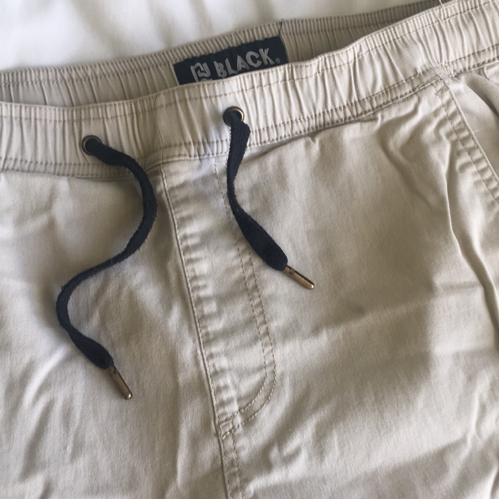Beige Joggers | black
